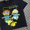 Мультяшная Дерзкая Солдатка Rugrats Колледжный Стиль Футболка с Коротким Рукавом для Унисекс и Женщин Drip Одежда Летняя Дешевая Одежда