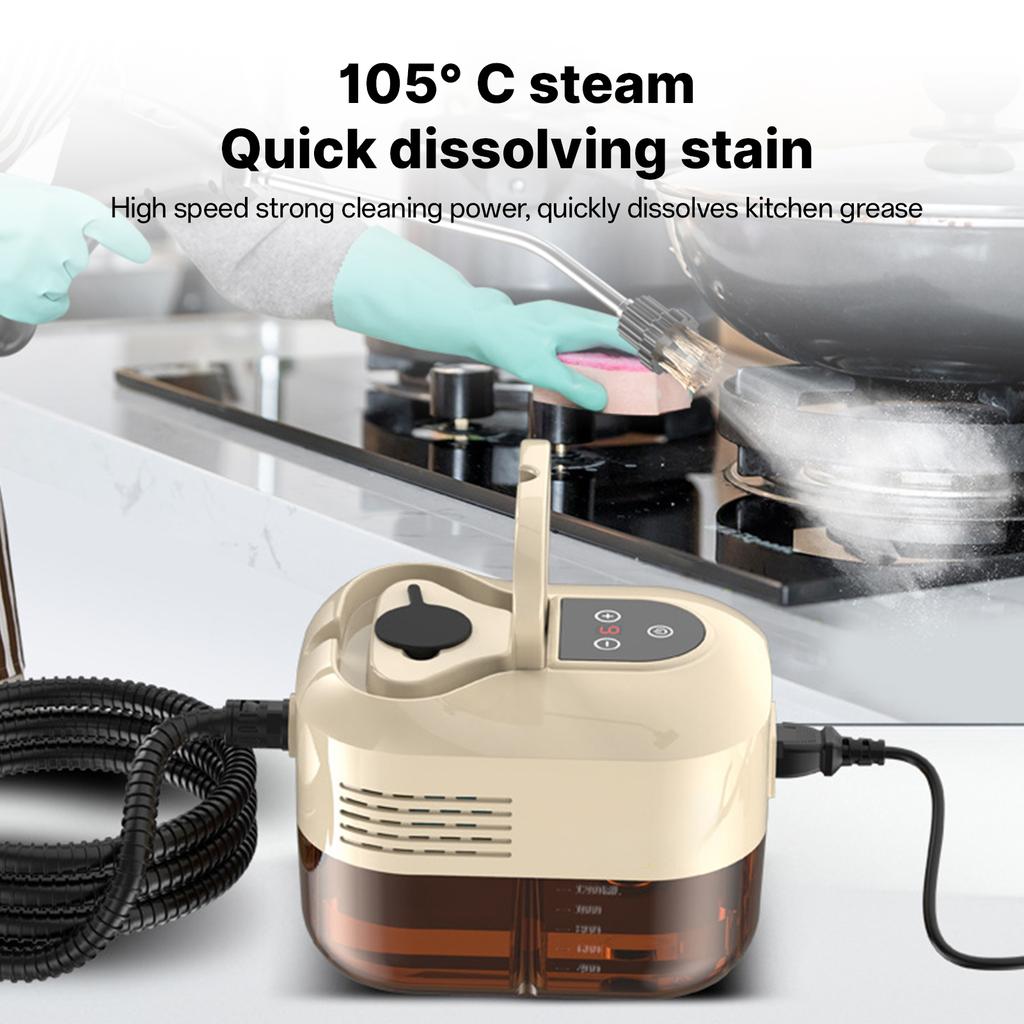 Handheld Multi-surface Steam Cleaner with 6pcs Accessories Touch Screen 6 Levels Adjustable