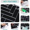 10 Sheets Herringbone Peel and Stick Backsplash for Kitchen Backsplash Stick on Tile for Kitchen Wall Tiles Peel