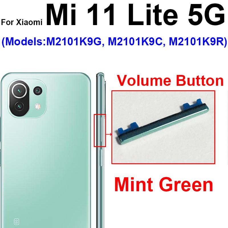 Кнопка питания, громкости, боковая кнопка для Xiaomi Mi 11 Mi 11 Pro Mi 11 Ultra Mi 11 Lite Mi 11 5G Ключевые детали переключателя управления питанием и громкостью