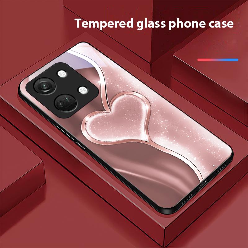 Постепенная Любовь Большая Для OnePlus Nord 3 5 6T 7 Pro 8 12 10T Reno8 Lite 5G 10R Nord N30 Чехол для Телефона из Закаленного Стекла с Жесткой Оболочкой Черный