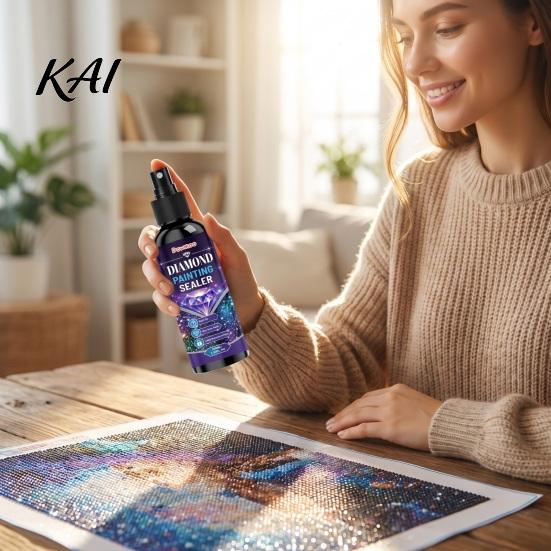 Glossy Finishing Spray for Puzzles Diamond Painting Art Sealer Spray, Quick Drying Protective Mounting Sealant, Preservation Coasters Clear