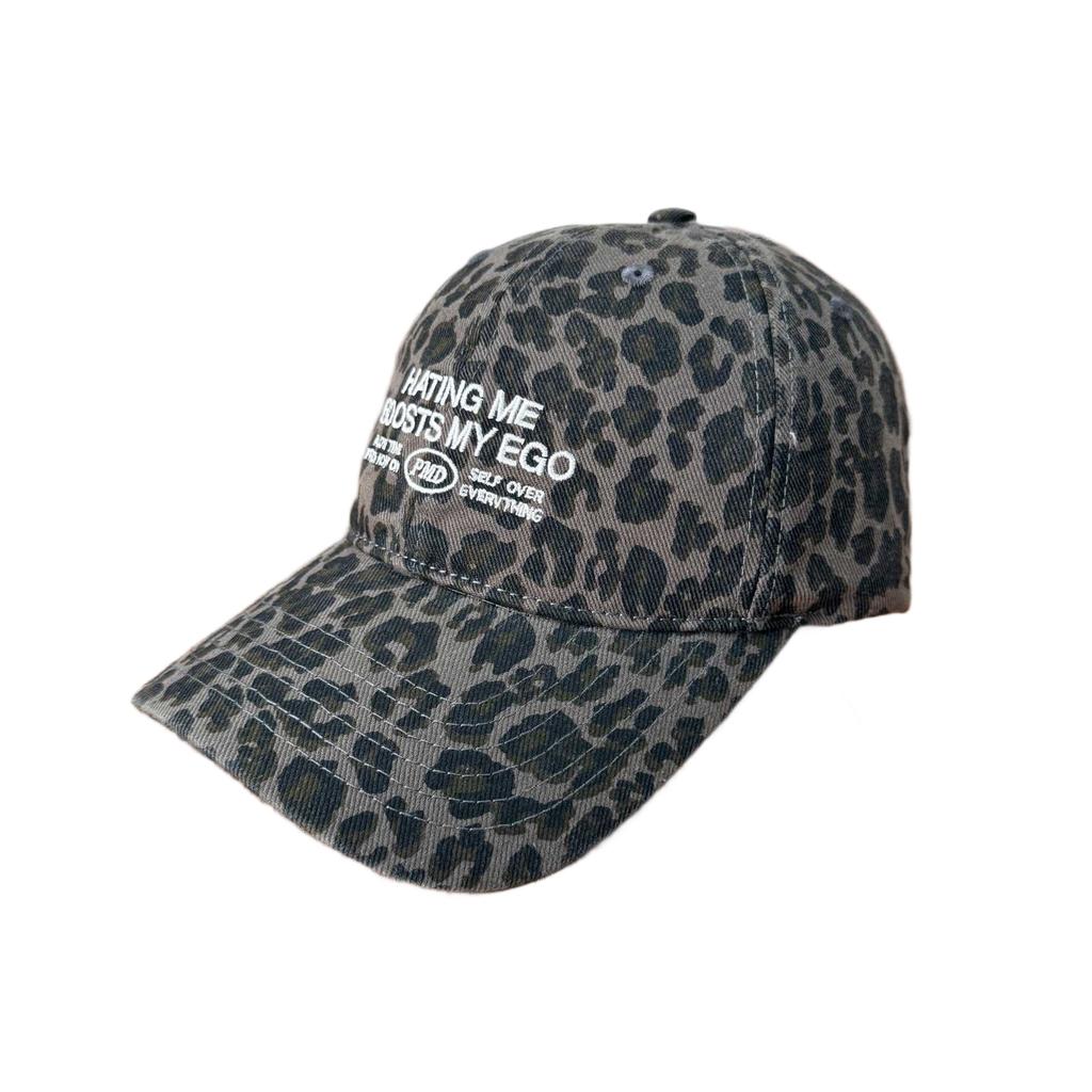 European and American ins Internet celebrities cap letter embroidery leopard print print baseball cap big head circumference daily wear hat women