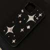 3D Rhinestone Star Phone Case For iPhone 17 16 15 14 13 12 11 Pro Max 14promax Black Soft Back Cover