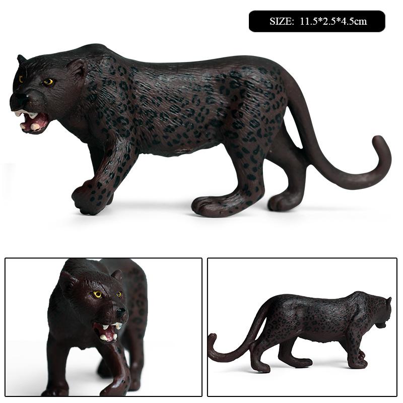 Oenux African Wild Animals Simulation Savage Cheetah Snow Leopard Jaguar Action Figure Figurines PVC Model Educational Kid Toys
