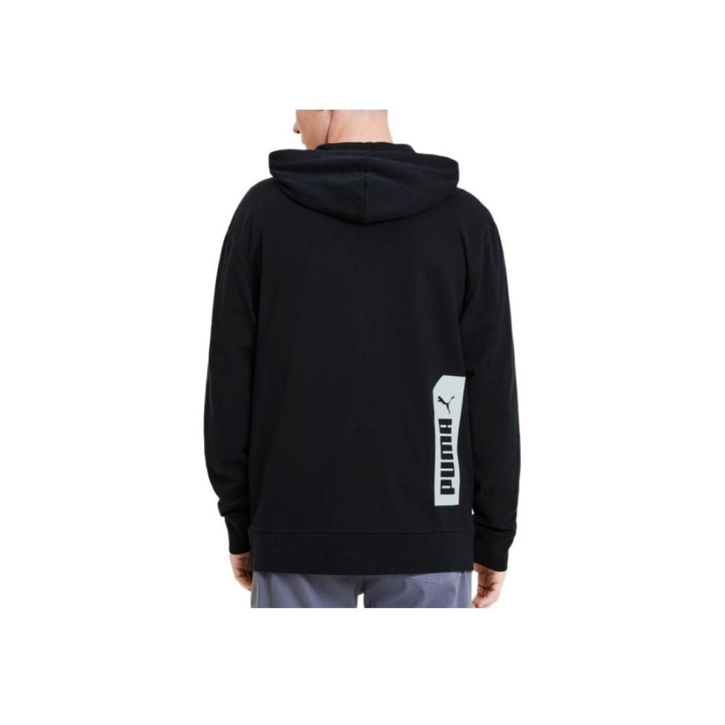 Puma Logo Printed Zip-Up Hoodie Men Hoodies Black 582699-01