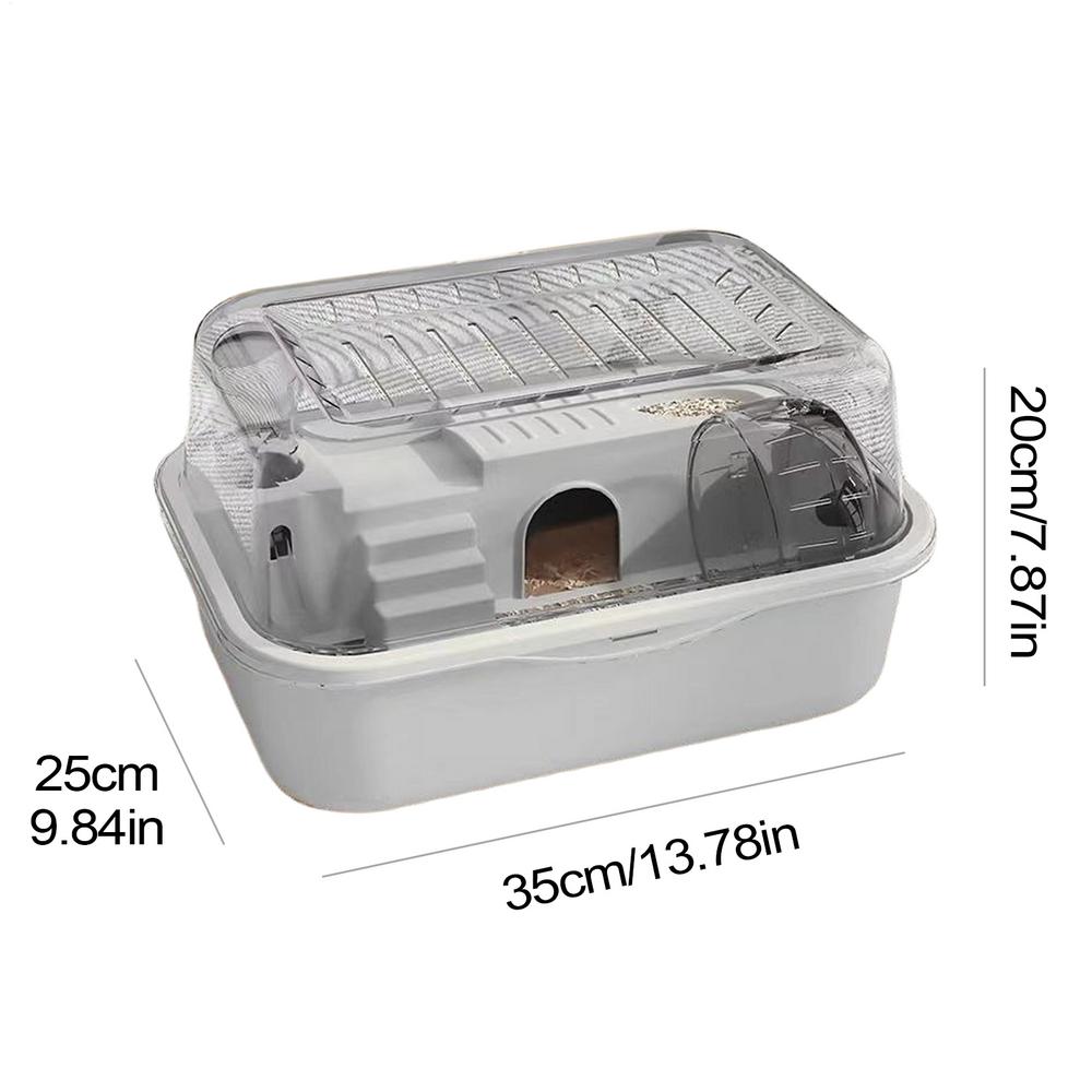 Двухъярусная большая клетка для хомяка с колесом для упражнений, роскошный домик для питомца, гнездо для хомяка, портативная среда обитания для мелких животных для песчанок, мышей