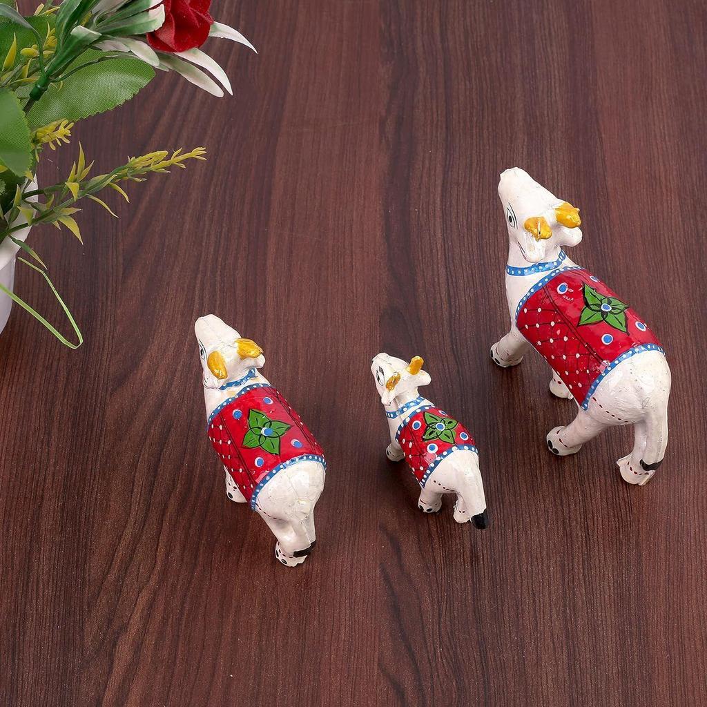 Традиционная поделка из папье-маше, ручная работа, статуэтка коровы для украшения дома, для праздничного подарка, для новоселья