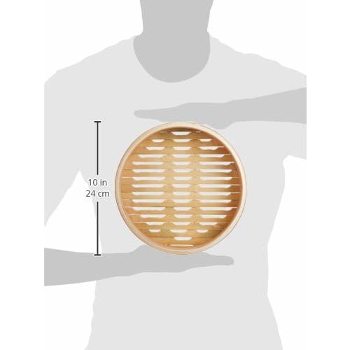 Pearl Metal Chinese Steamer, 24cm, Steamer for Vegetables, Shumai, and Xiaolongbao, Made with Natural Wood and Bamboo, Wanosato H-5715