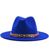 Women Men Wool Fedora Hat With Leather Ribbon Gentleman Elegant Lady Winter Autumn Wide Brim Jazz Church Panama Sombrero Cap