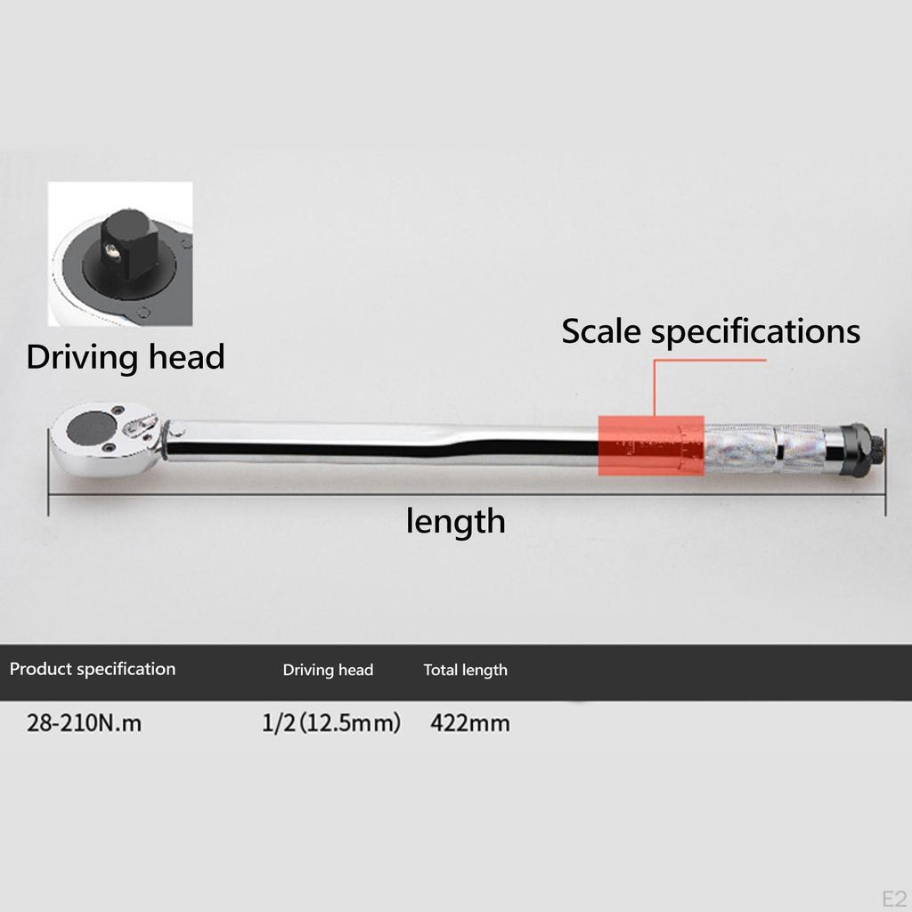 1/2-дюймовый квадратный динамометрический ключ с многофункциональной эргономичной ручкой для велосипеда