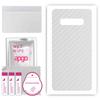 apgo Protective Skin Sticker for the Back Compatible with Samsung Galaxy S10 Plus, Wrap Film, Foil, Vinyl - Pattern Transparent Carbon