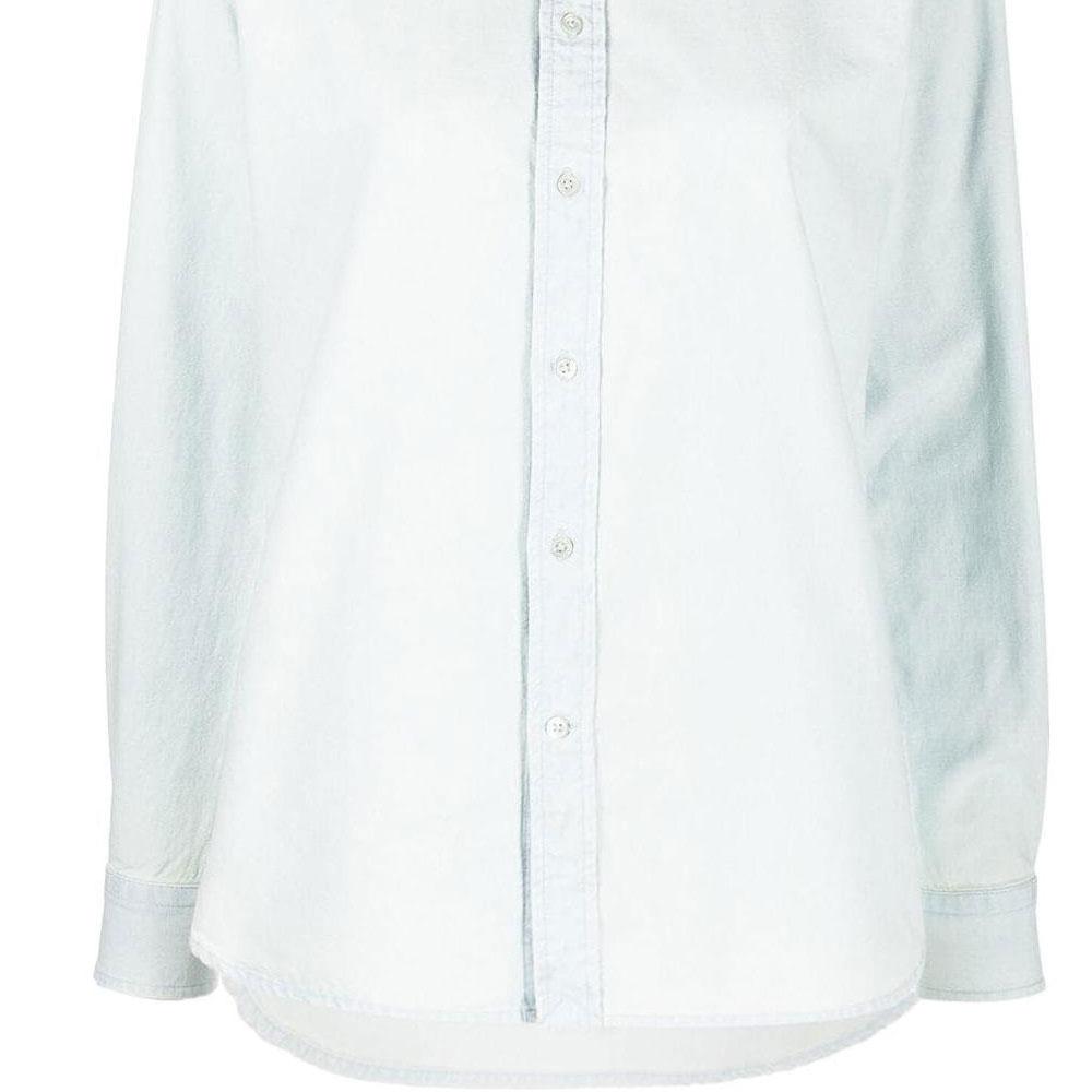 Polo Ralph Lauren Ss22 Back Logo Button Long Sleeve Shirt Women Shirts Blue 211863971-001