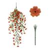 1/2/3/6Pcs Hanging Artificial Violet Flower UV Resistant Realistic Fake Flower Wedding Party Indoor Outdoor Garden Wall Hanging Faux Flower Decoration