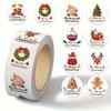 Christmas Gift Sealing Stickers Self Adhesive Festive Gift Boxes Bags Envelopes Christmas Wrapping Decorative DIY Craft Supplies