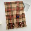 Stylish Design Classic British Imitation Cashmere Scarf Women Men Autumn Winter Plaid Warm Fringed Mufller Female Couple Scarf