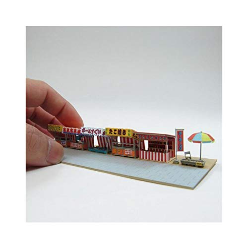 Sankei 1/150 Nostalgic Diorama Series Street Stall Set B Paper Craft