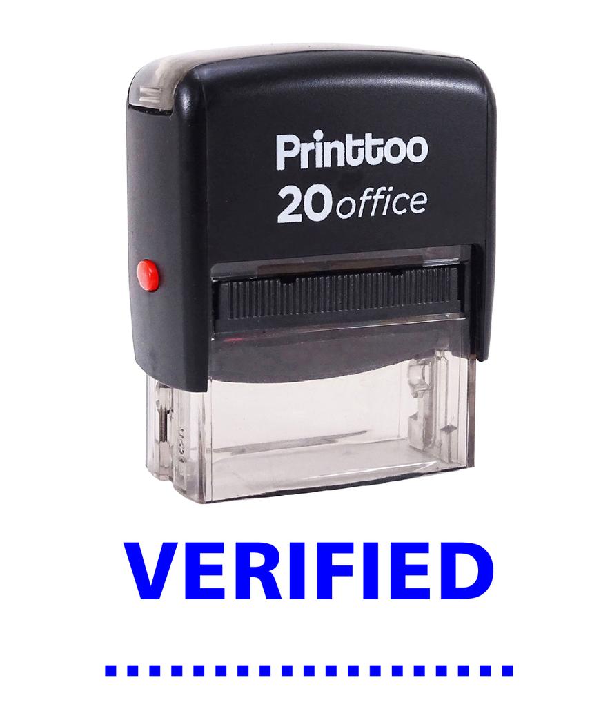 Printtoo Custom Stamp VERIFIED Office Stationary Self Inking Rubber