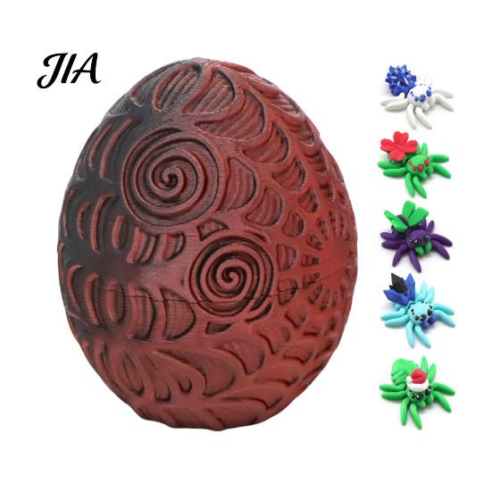Modern Interior Sculptures 3D Printed Spider Figurine, Articulated Fidget Toy, Movable Joints Small Figurine for Balcony Animal Creative Desktop