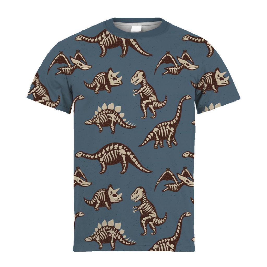 2024 Детская одежда для мальчиков и девочек Футболка с динозавром Летние футболки с коротким рукавом Одежда для мальчиков Повседневная удобная футболка Топы Детская одежда