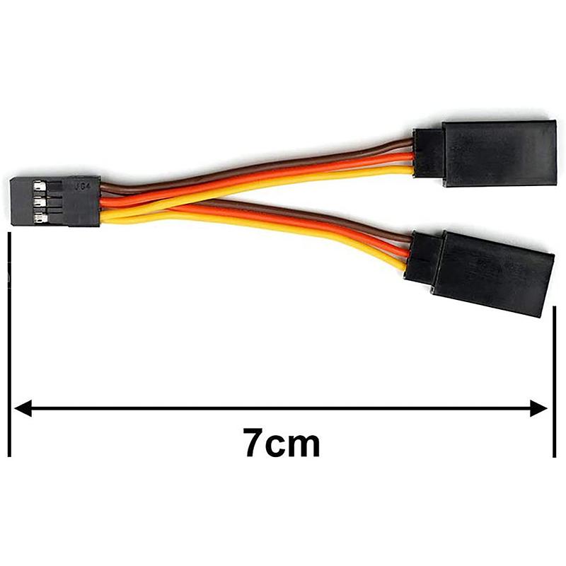 Распродажа 5 шт. Сервопривод в стиле Jr/Futaba Кабель-разветвитель Y 1 к 2 Провод-удлинитель с разъемами папа-мама для радиоуправляемых моделей 7 см