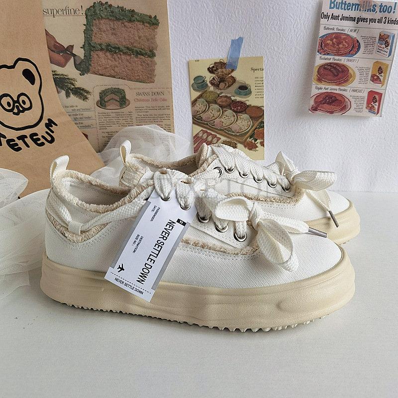 Кроссовки на платформе женские парусиновые туфли растворяющиеся туфли весна-лето повседневная спортивная обувь женские белые парусиновые туфли