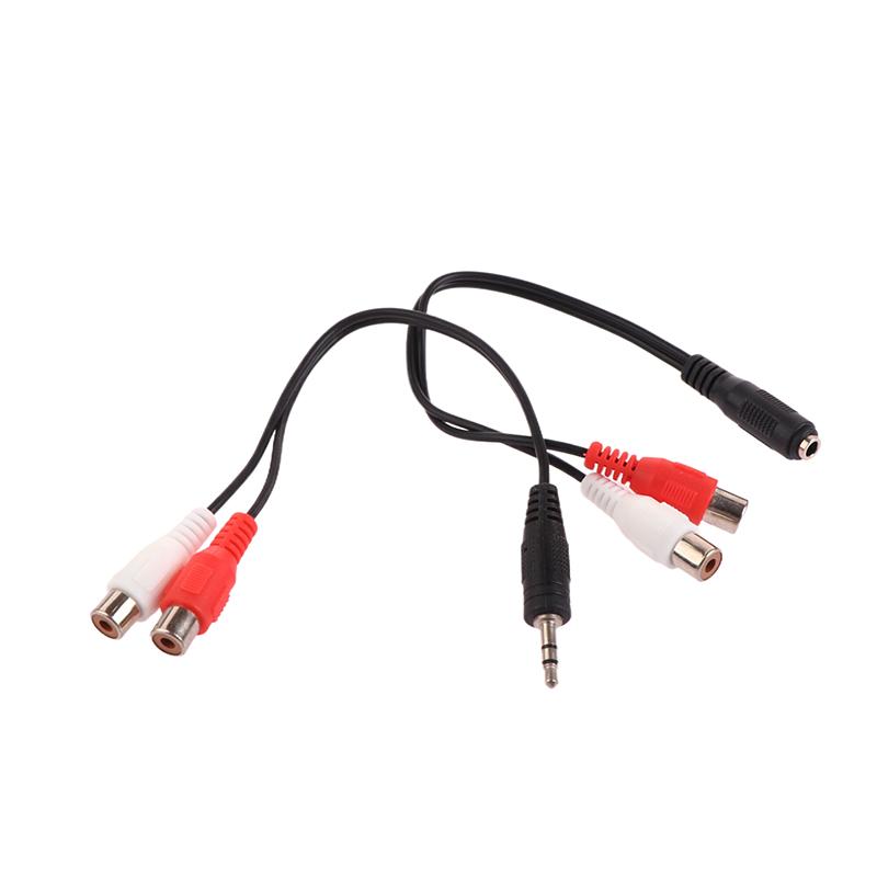 Универсальный кабель RCA 3,5 мм стерео аудиокабель с разъемом 2RCA гнездо «мама-папа» для наушников 3,5 мм адаптер для усилителя DVD