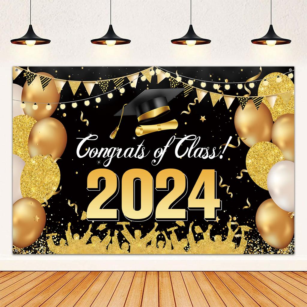 2024 Счастливый Выпускной Фон для Фото Поздравления Выпускной Вечеринка Поздравления Выпускники Фотография Фон Декор