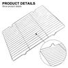 Stainless Steel Mat Net Grid Shape Rectangle Grill Grilling Mesh Net BBQ Tools Grill Mesh Net 30*20.5*1.5cm/41*20.5*1.5cm Parts
