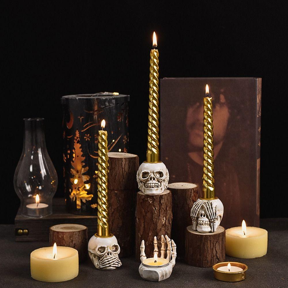 Скелет Рука Чайная свеча Хэллоуин Скелет Декор Имитация Поддельный Скелет Фестиваль Реквизит для вечеринки