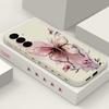Розовый чехол для телефона с принтом бабочки для Samsung Galaxy S24 S25 FE S25 S23 S22 Ultra A17 A56 A16 A55 A25 A15 A36 5G Мягкий чехол из ТПУ