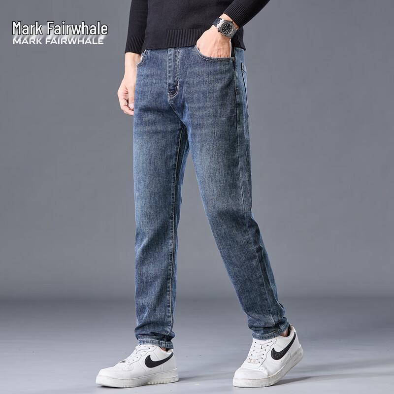 Мужские джинсы Mark Fairwhale с эффектом стирки, прямого кроя, микроэластичные