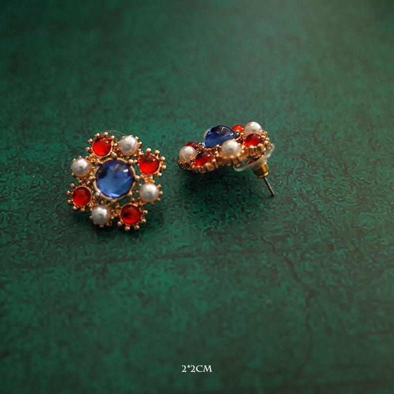 Винтажные дворцовые барочные геометрические серьги с драгоценными камнями женские вечерние украшения серьги для платья подарки