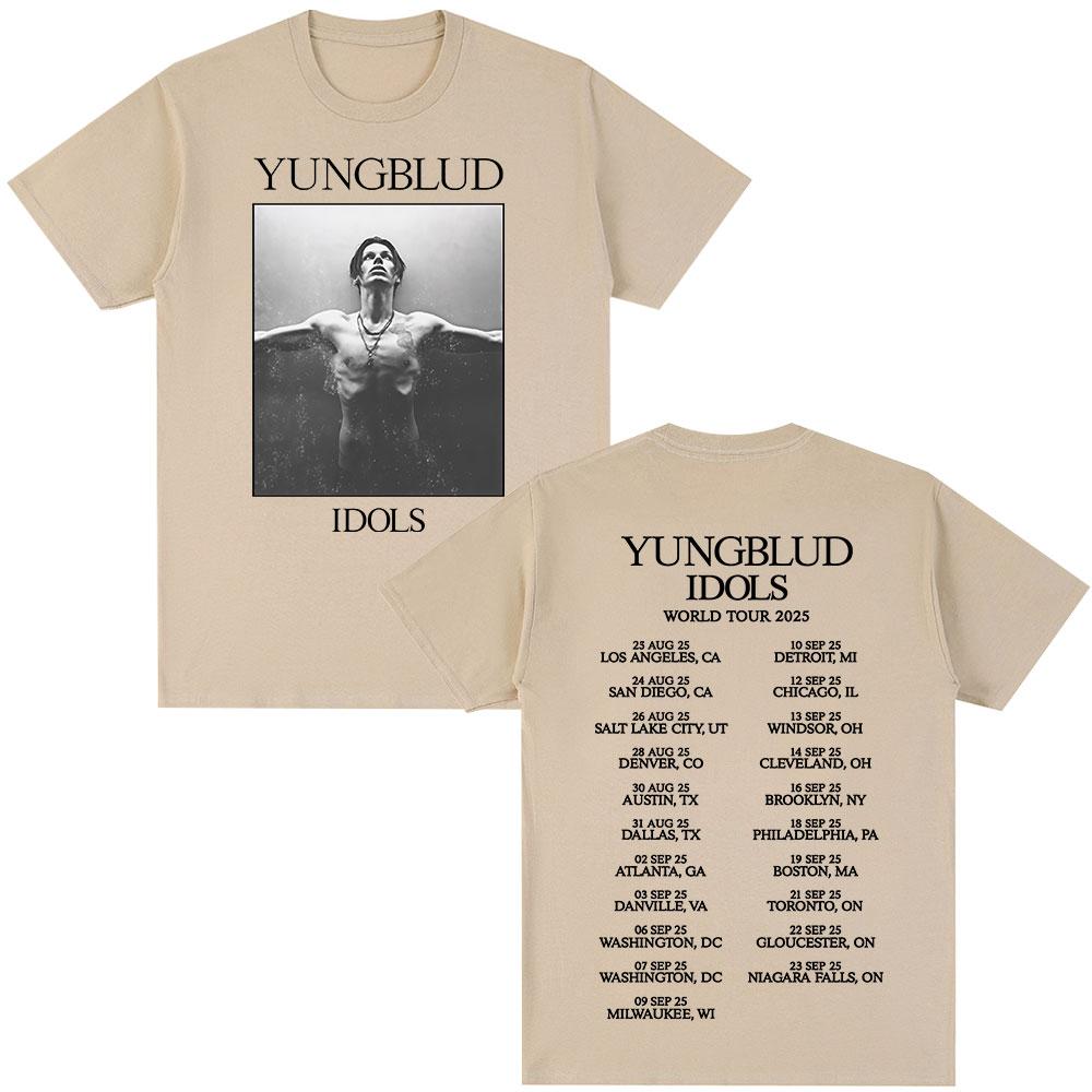 Yungblud IDOLS Album Tour T Shirts Fan Gifts Unisexs Women Clothing Hip Hop Short Sleeve Tshirts Oversized Summer Cotton Tshirt