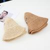 Модные вязаные крючком соломенные шляпы, женские складные соломенные шляпы от солнца, весна-лето, пляжные, мягкие рыболовные шапки