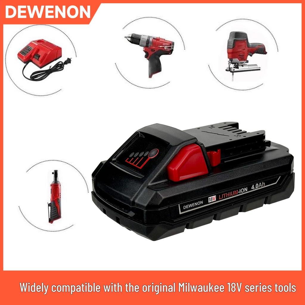 Набор Milwaukee 18V 5-Core 21700 Литий-ионный аккумулятор и зарядное устройство с фонариком