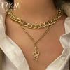 Trendy Gold Snake Chain Necklace For Women Multilayer Silver Color Thick Chain Choker Necklaces Party Jewelry Gift