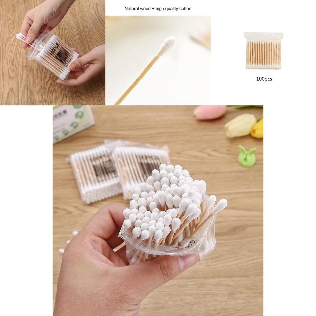 Soft And Gentle 30/100 Disposable Cotton Swab Lint Free Micro Brushes For Precise Ear Care
