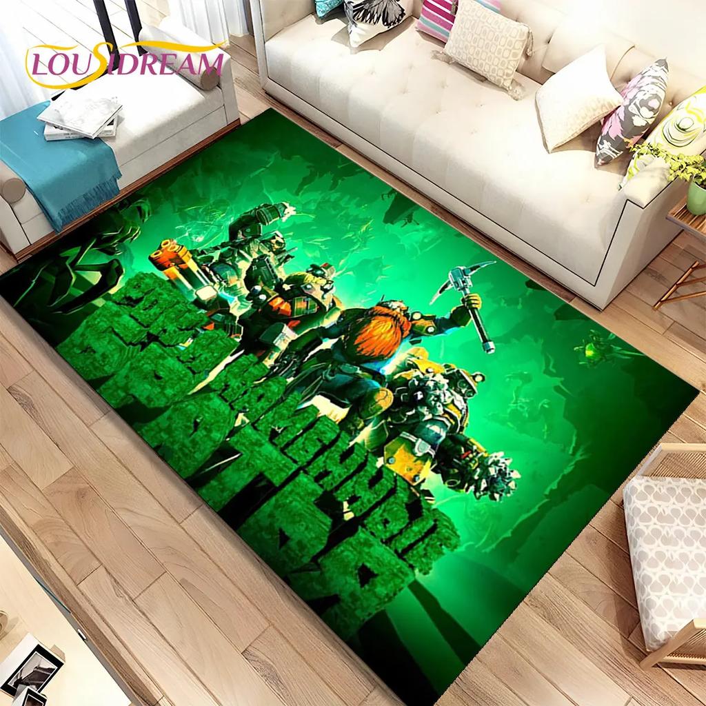 3D DRG Deep Rock Galactic Game Gamer Коврик, Коврик для гостиной Спальня Диван Коврик Украшение, детский нескользящий напольный коврик