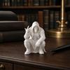 Мини-фигурка черепа с капюшоном, напечатанная на 3D-принтере, Настольное украшение в темном стиле, Крутой скелет с жестом рок-музыканта, Декор для кабинета, комнаты для киберспорта