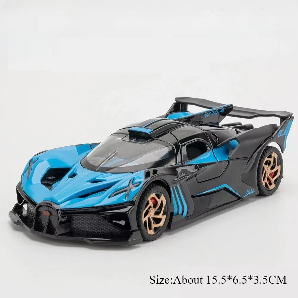 1:32 Турбийон Болид Сплав Литье под Давлением Спортивный Автомобиль Модель Игрушки Звук Свет Оттяжка Двери Открываются Миниатюрные Транспортные Средства Подарки для Взрослых Мальчиков