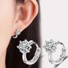 Novel And Fashionable Earrings, Diamond-Set Eight-Heart Eight-Arrow Six-Claw Ear Buckle Earrings, Women'S Earrings.