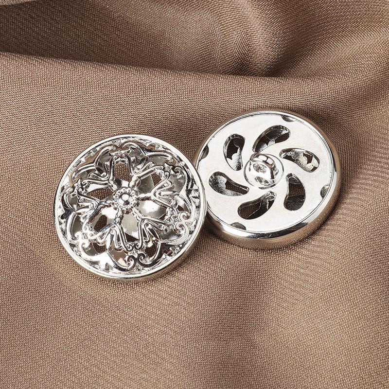 10pcs Pretty Plating Buttons Square Round Buttons Coat Windbreaker Sweater Accessories Various Styles DIY Sewing Supplies