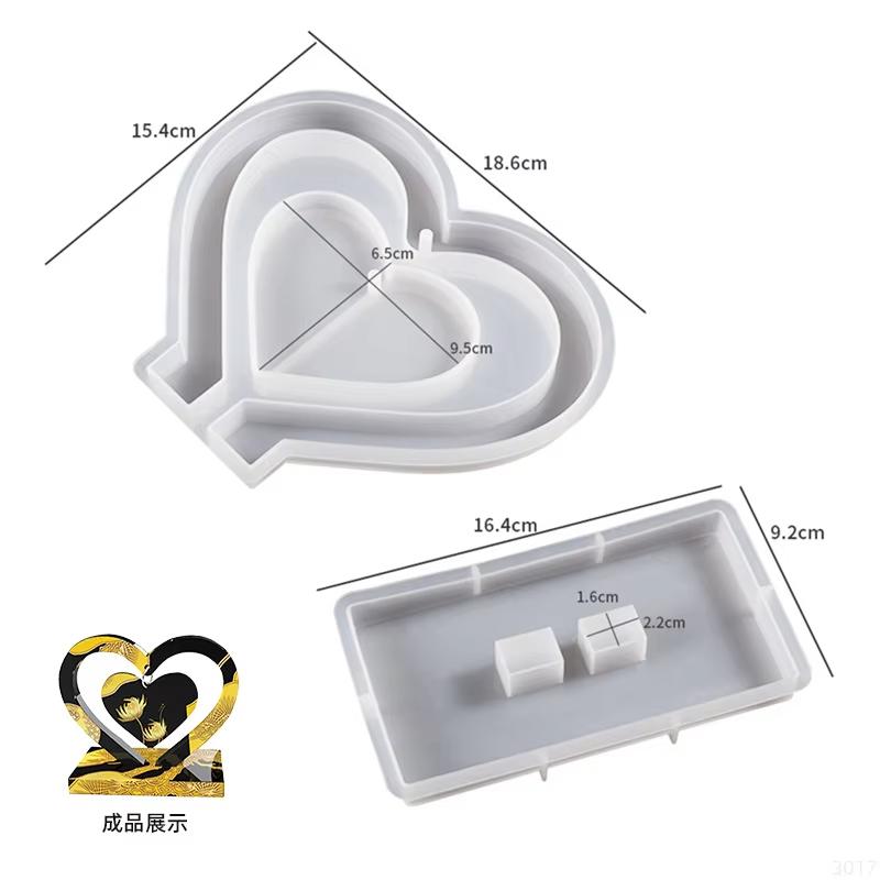 1Pcs Silicone Heart Mold  Anniversaries | Easy to Use, Lofor Perfect Gifts & Decor - Ideal Photos, Couples