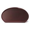 New Tray Tame Bisha Black with Vermilion Lacquerware Made In Japan J-kitchens 3-Shaku Half-Moon Double-Sided (Tray) / Red, 39cm, (ABS Resin),