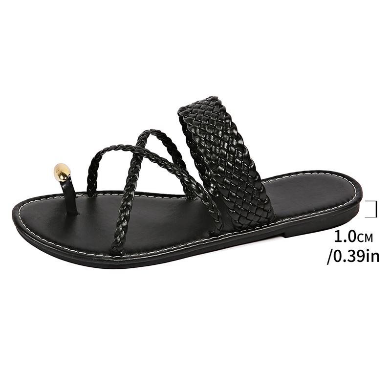 Модные золотые сандалии-шлепанцы с ремешком между пальцем в римском стиле, летние шлепанцы для женщин, удобные, нескользящие, для улицы и пляжа