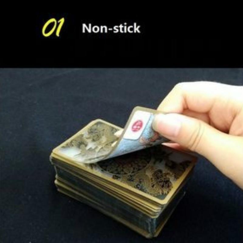 Кристаллические карты покера ПВК с покерными картами золотой границы роскошными прозрачными водоустойчивыми Вашабле