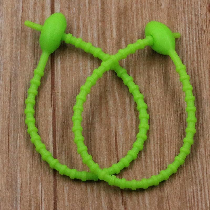 13-цветный силиконовый многоразовый шнур-закрутка и стяжка-хомут с овальной головкой