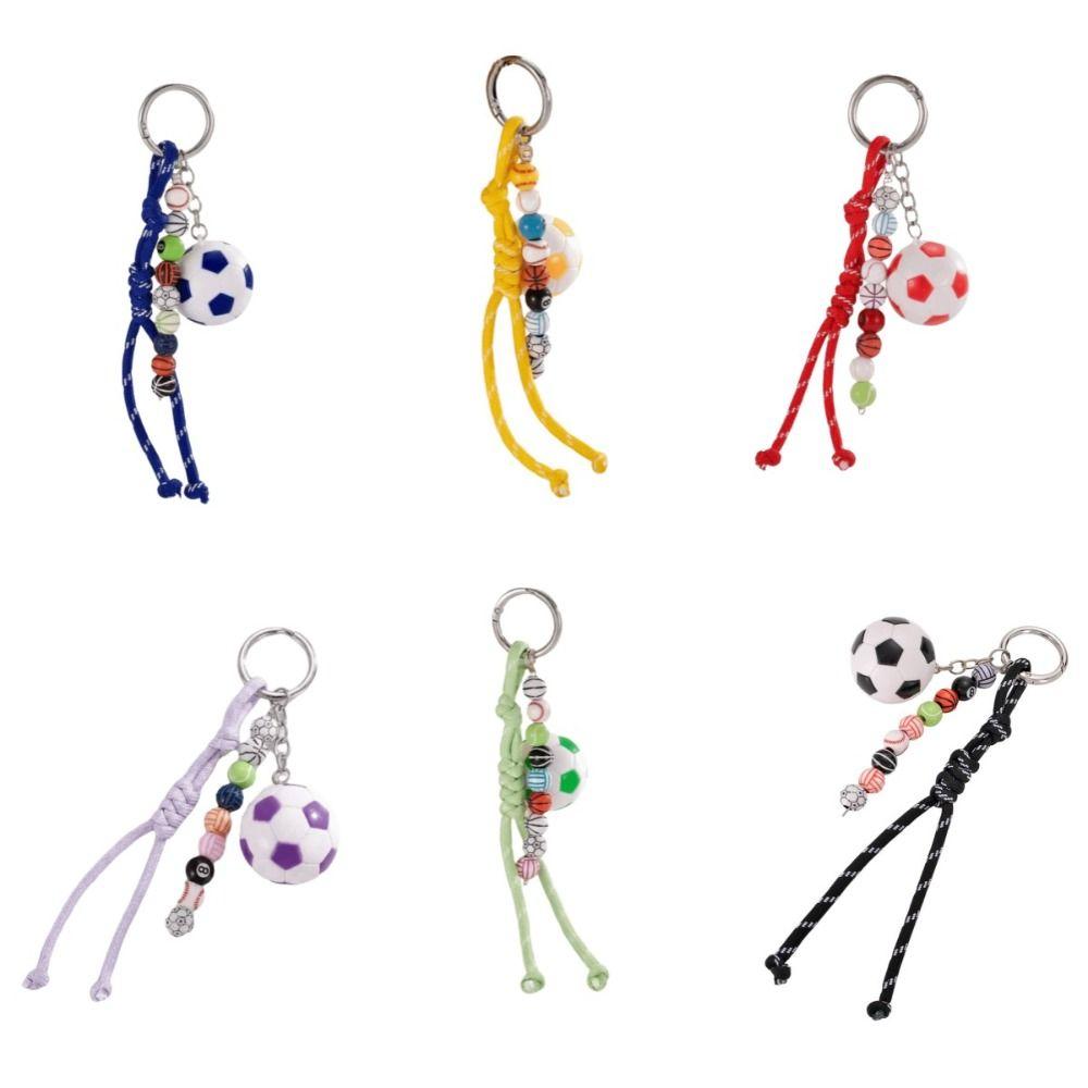 Y2k Sports Ball Keychain Soccer Sports Themed Gift Charm Novelty Football Keychain  Car Key Pendant