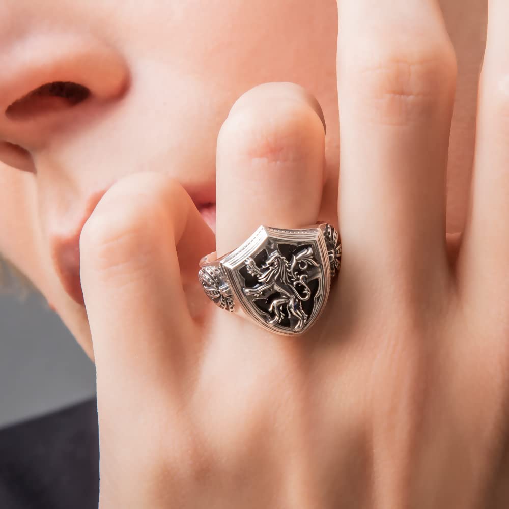 Artemis Kings Кольцо Серебро 925 пробы, один размер, Щит льва, AKR0065, Мужской аксессуар, Ювелирное изделие, Кольцо,